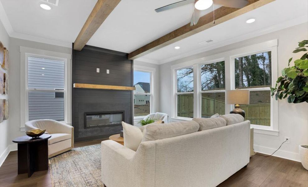Furnished interior in a model home at Ball Ground Brook Townhomes in Ball Ground (Image 6).