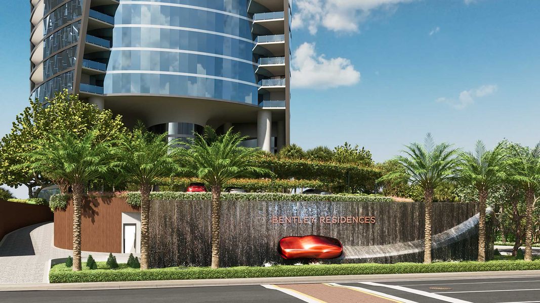 Front exterior of a home in the Bentley Residences community, located in Sunny Isles Beach, FL (Image 4).