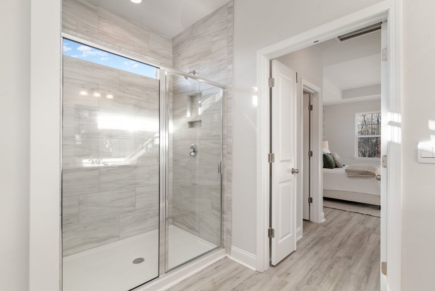 Furnished interior in a model home at Ranch Haven in Murrells Inlet (Image 40).