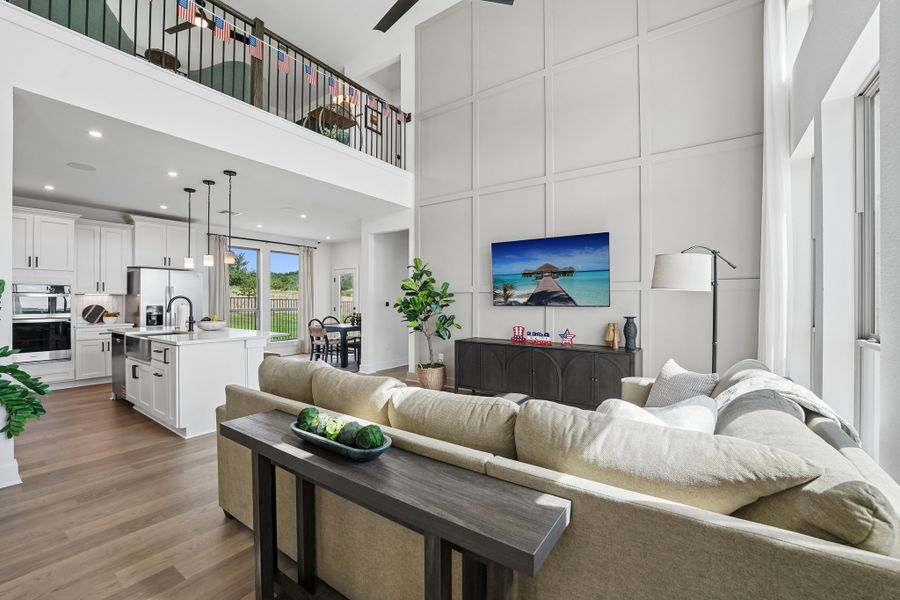 Furnished interior in a model home at Saddle Ridge at Wildhorse Ranch in Manor (Image 7).