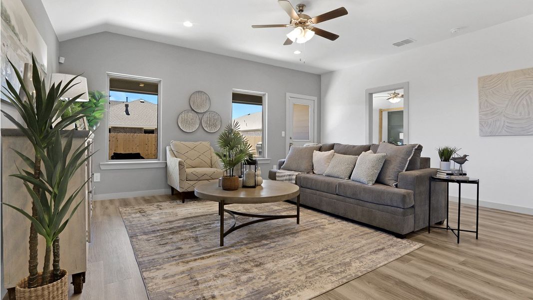 Furnished interior in a model home at Everest Heights in Lubbock (Image 7). Furnished interior in a model home at Everest Heights in Lubbock (Image 7).