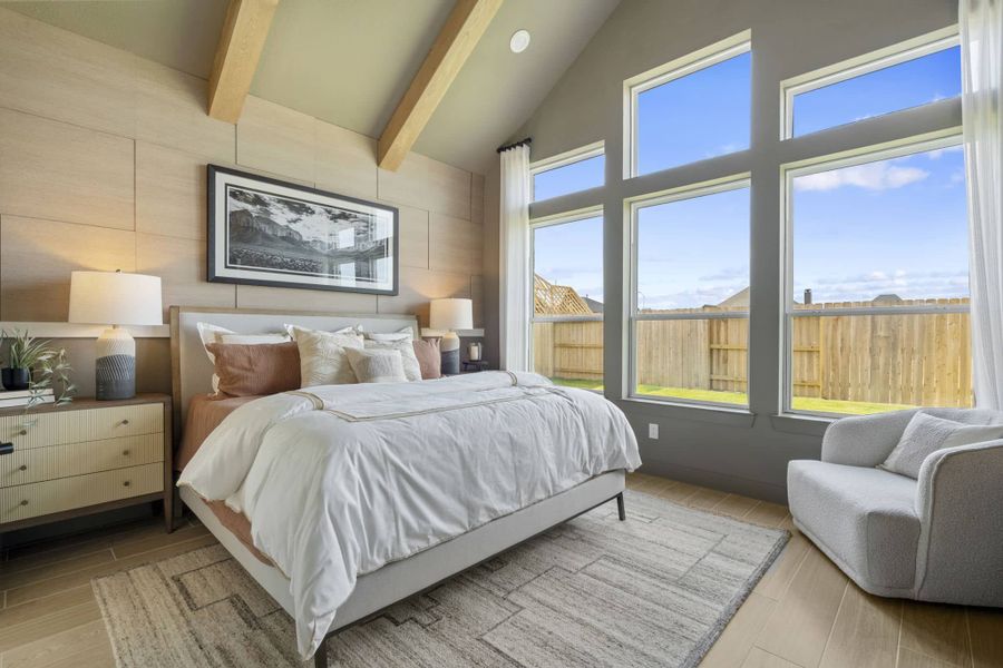 Furnished interior in a model home at Grange in Katy (Image 18).
