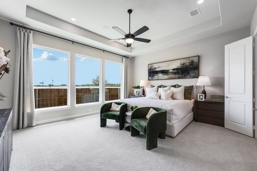 Furnished interior in a model home at The Ranch at Uptown Celina 70s in Celina (Image 13). Furnished interior in a model home at The Ranch at Uptown Celina 70s in Celina (Image 13).