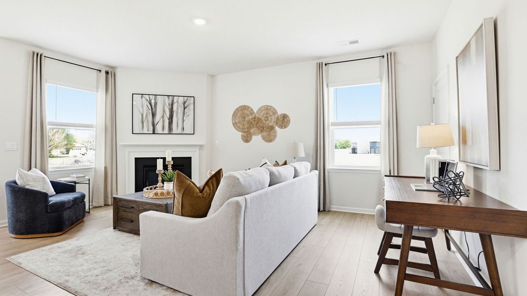 Furnished interior in a model home at Foxbank in Gray Court (Image 8).