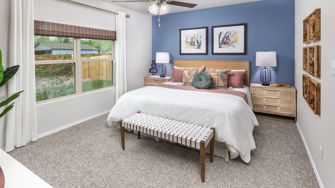 Meadows of Martindale Model Home Primary Suite