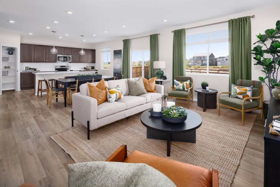 Furnished interior in a model home at The Legacy Collection at Talon Pointe in Thornton (Image 6).