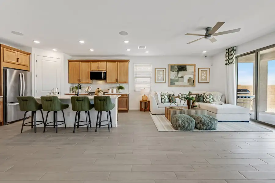 Furnished interior in a model home at Oasis At Rocking K in Vail (Image 7). Furnished interior in a model home at Oasis At Rocking K in Vail (Image 7).