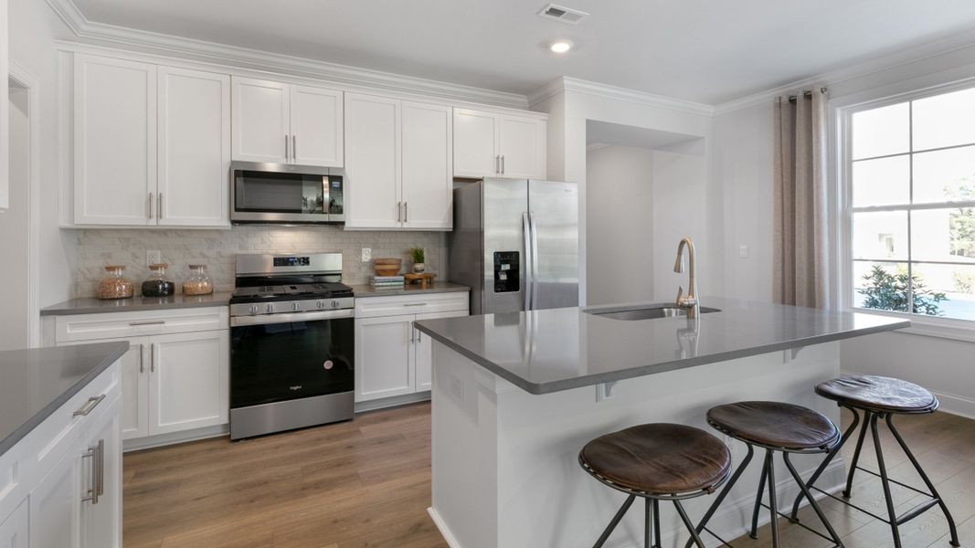 Furnished interior in a model home at Lybrook Village in Bermuda Run (Image 4). Furnished interior in a model home at Lybrook Village in Bermuda Run (Image 4).