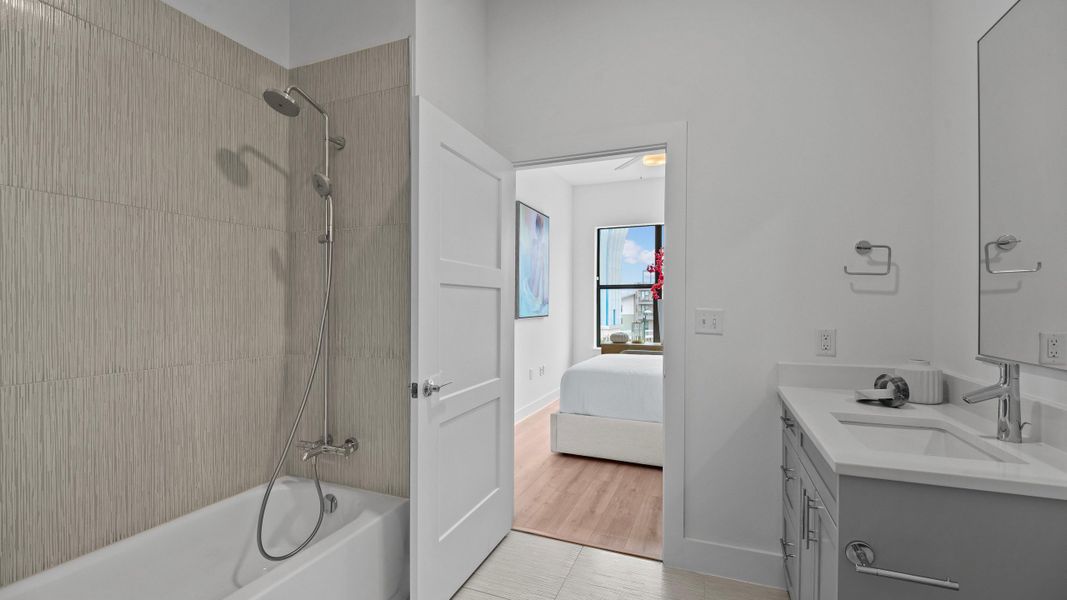 Furnished interior in a model home at Concourse at Mueller in Austin (Image 15).