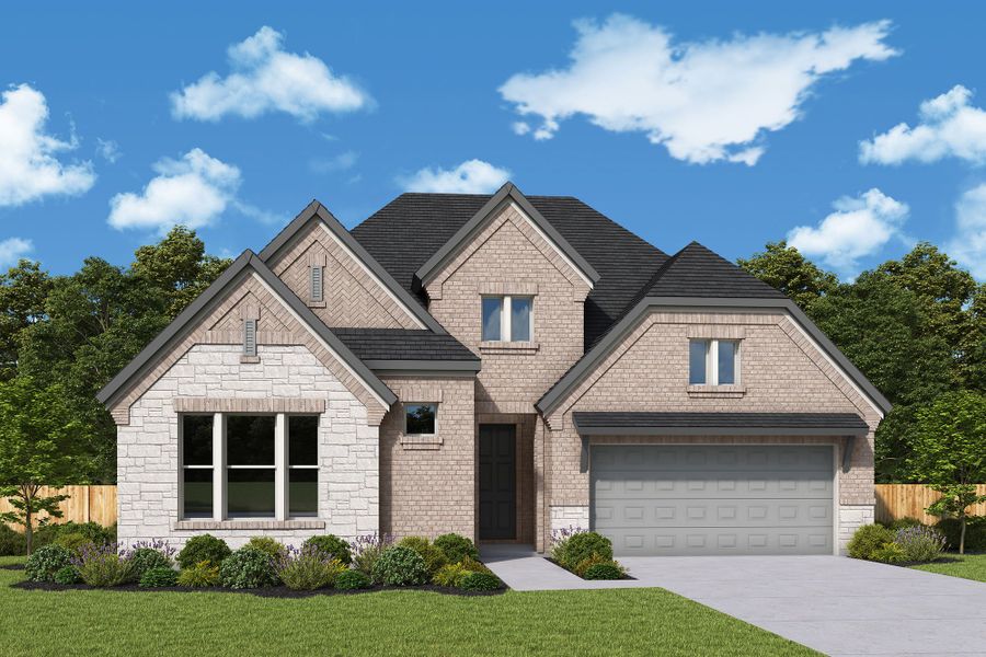 Front exterior of a home in the Kinder Ranch – Signature Heritage Series community, located in San Antonio, TX (Image 3). Front exterior of a home in the Kinder Ranch – Signature Heritage Series community, located in San Antonio, TX (Image 3).