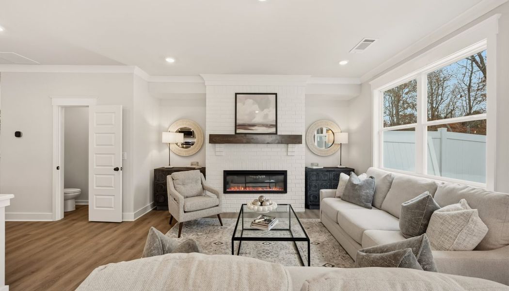 Furnished interior in a model home at Millstone at Mundy Mill in Gainesville (Image 8).