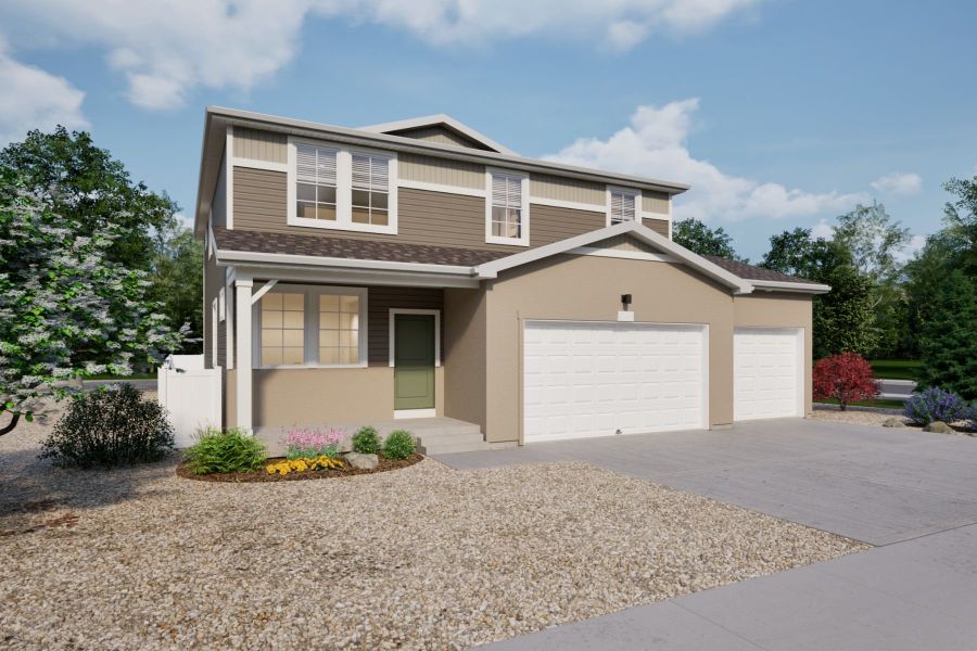 Front exterior of a home in the Brio Collection at Green Valley Ranch community, located in Aurora, CO (Image 3). Front exterior of a home in the Brio Collection at Green Valley Ranch community, located in Aurora, CO (Image 3).