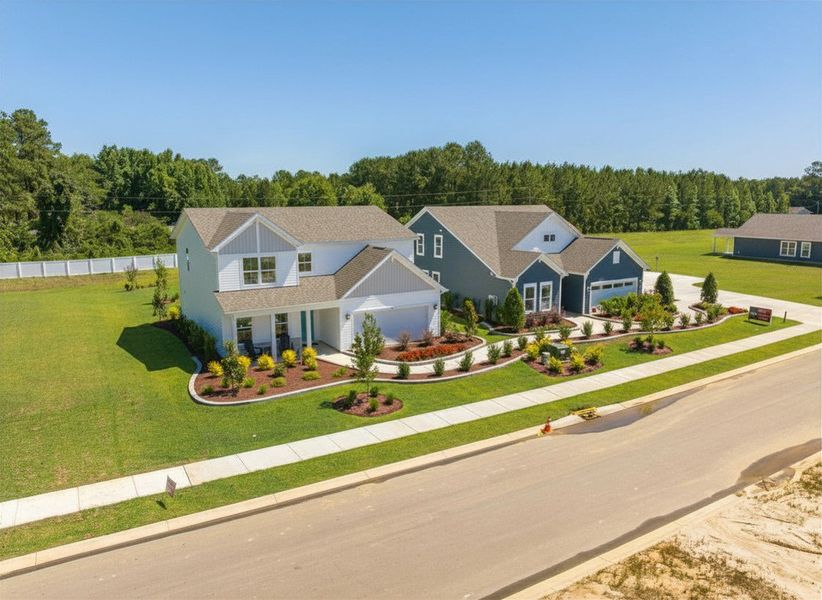 Aerial view of the Ambridge community in Conway, SC, showing layout and nearby surroundings (Image 1). Aerial view of the Ambridge community in Conway, SC, showing layout and nearby surroundings (Image 1).