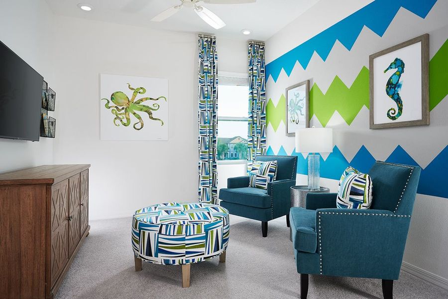 Furnished interior in a model home at Liberty Station in Orange City (Image 20).