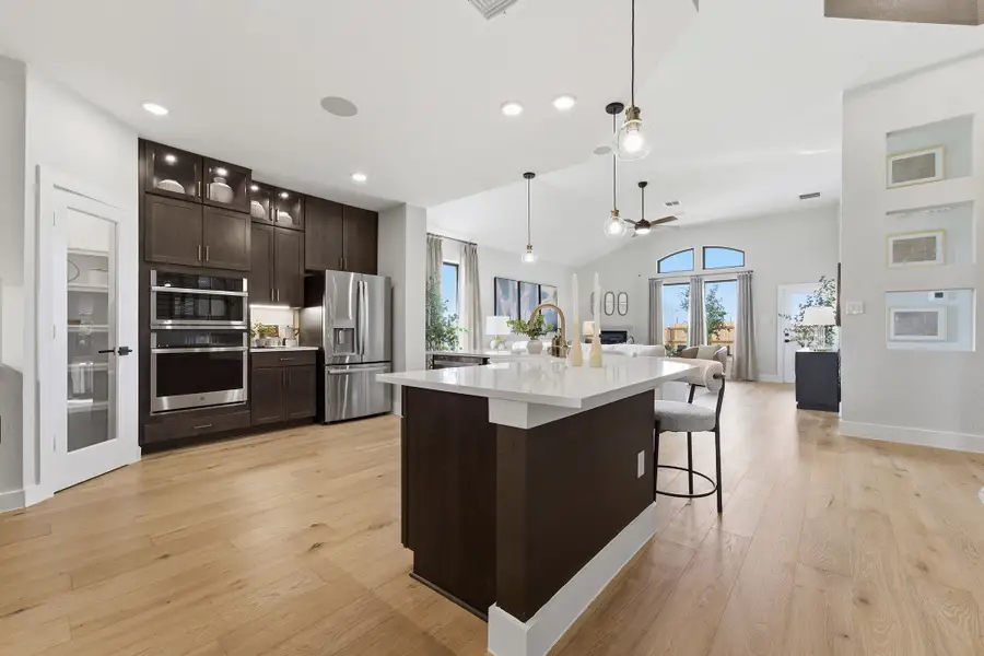 Furnished interior in a model home at Hickory Ridge Estates in Elmendorf (Image 15).