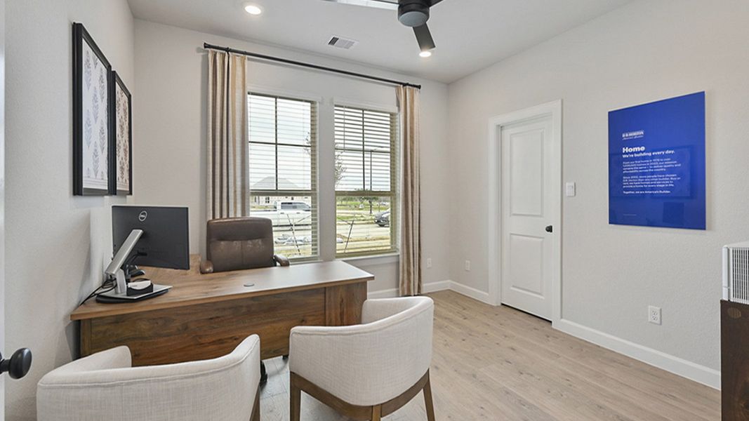 Furnished interior in a model home at Wellborn Settlement in College Station (Image 16).