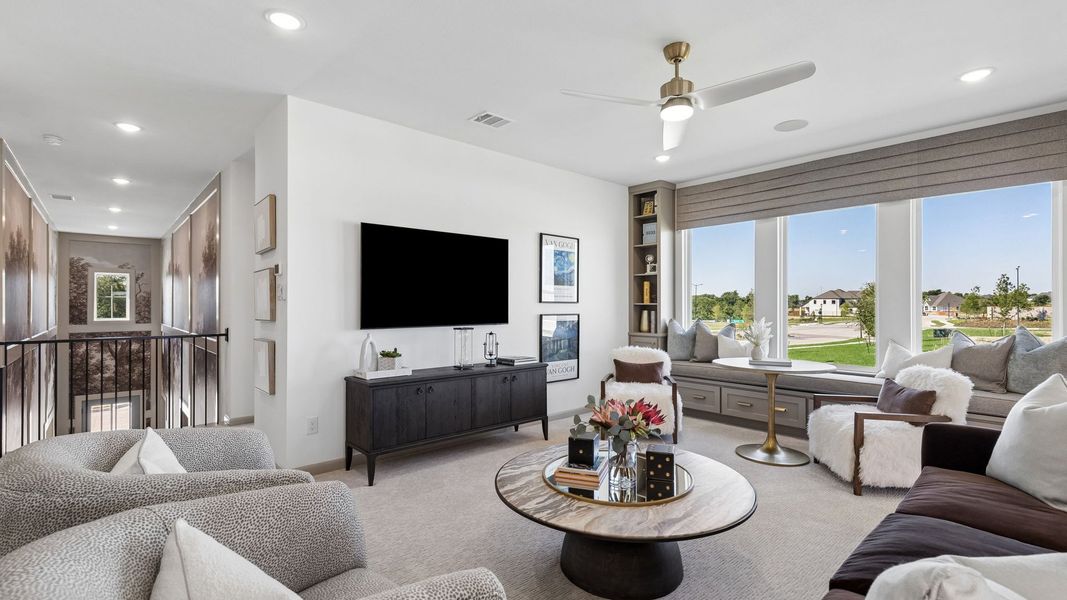 Furnished interior in a model home at Rainwater Crossing in Celina (Image 28). Furnished interior in a model home at Rainwater Crossing in Celina (Image 28).
