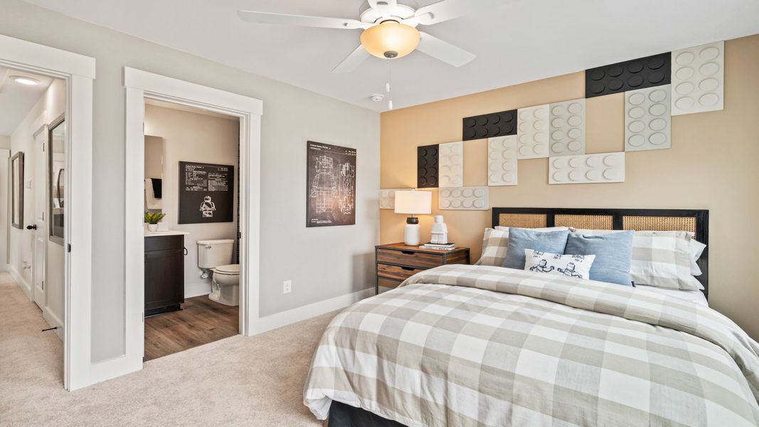 Furnished interior in a model home at Clear Springs Townhomes in North Charleston (Image 20).