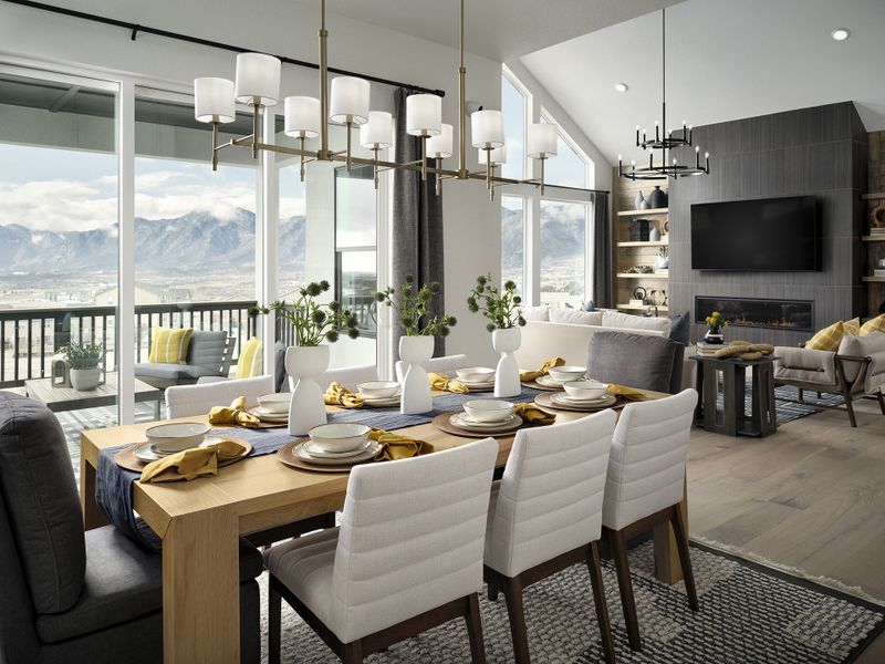 Furnished interior in a model home at Cloverleaf - Pinnacle Collection in Monument (Image 3).