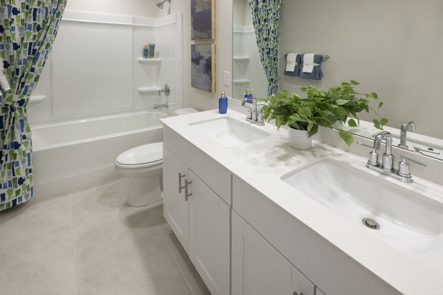 Furnished interior in a model home at Vickery Station in Woodruff (Image 8).