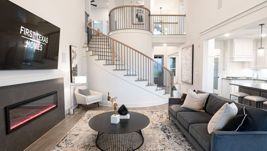 Furnished interior in a model home at Las Lomas in Forney (Image 12).