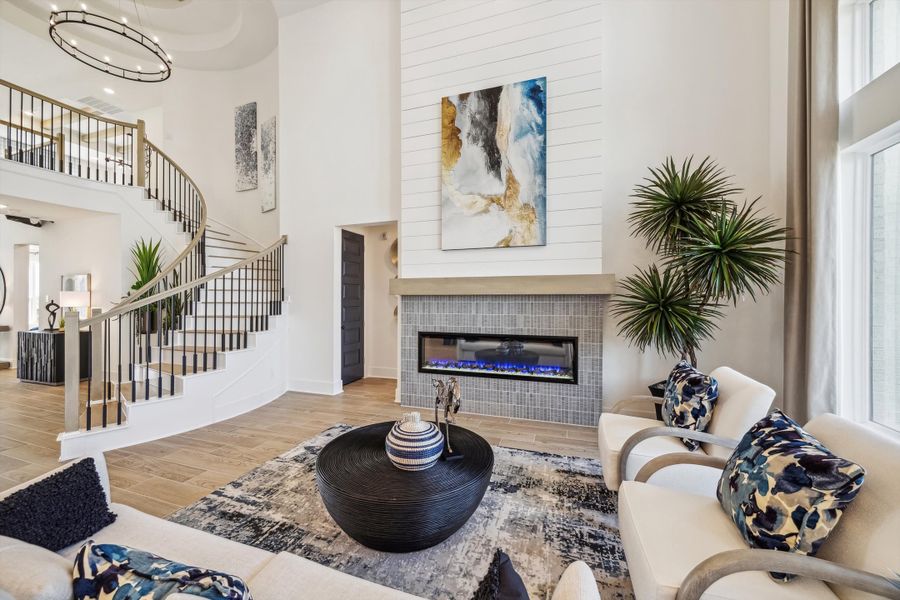 Furnished interior in a model home at Brookewater - 55' in Rosenberg (Image 5).