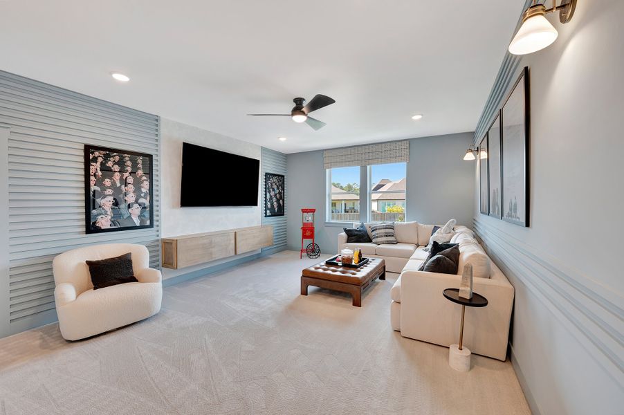 Furnished interior in a model home at The Woodlands Hills - Premier Collection in Willis (Image 24).