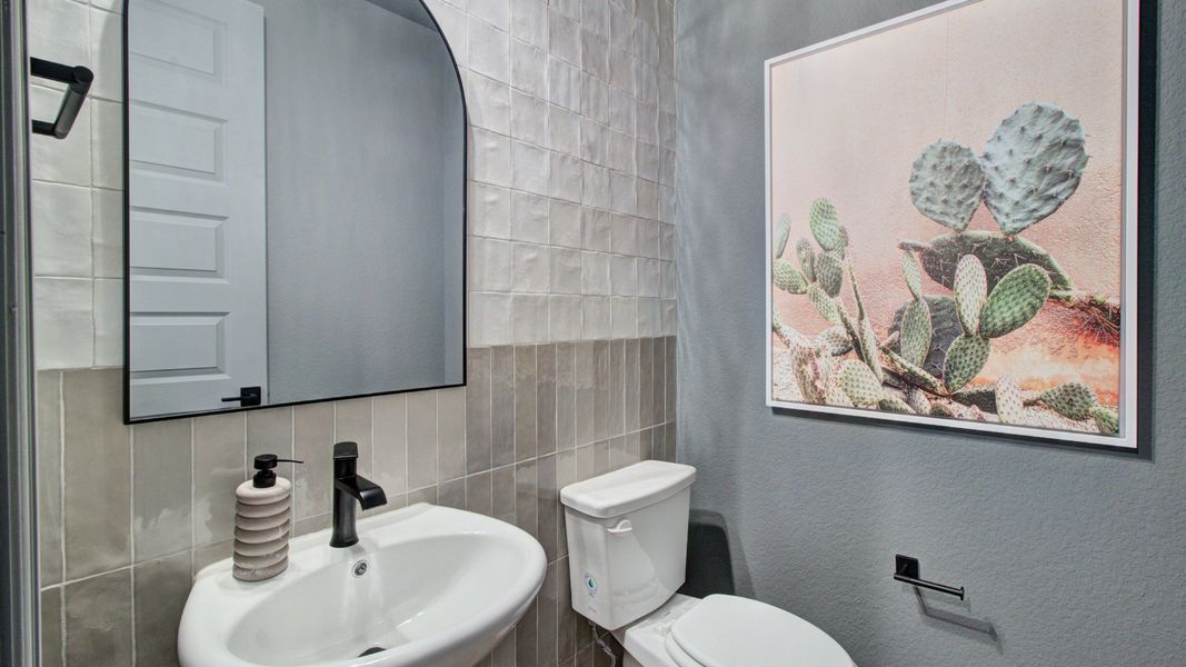 Furnished interior in a model home at Clear Creek in New Braunfels (Image 3).