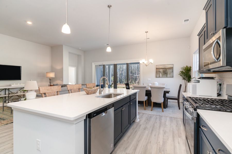 Furnished interior in a model home at Ranch Haven in Murrells Inlet (Image 31).