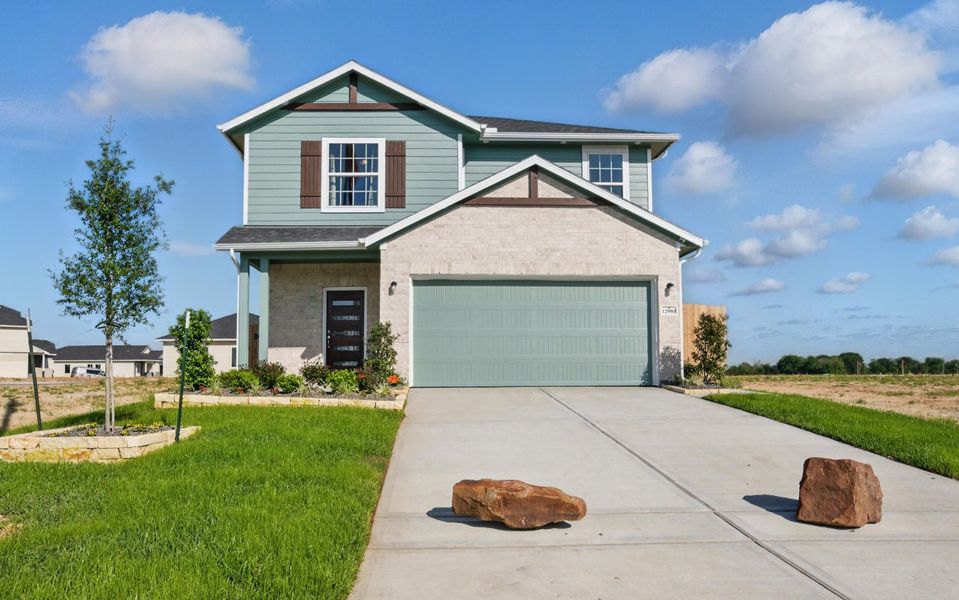 Front exterior of a home in the Sweetgrass Village community, located in Crosby, TX (Image 11). Front exterior of a home in the Sweetgrass Village community, located in Crosby, TX (Image 11).