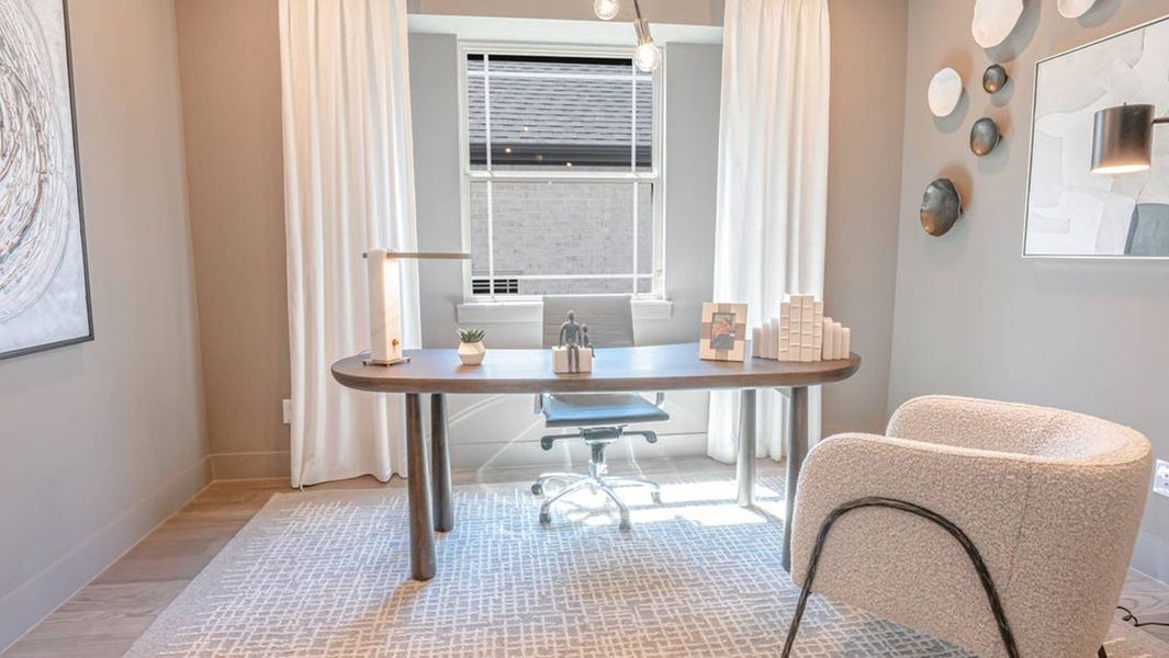 Furnished interior in a model home at Brookfield in Melissa (Image 6).