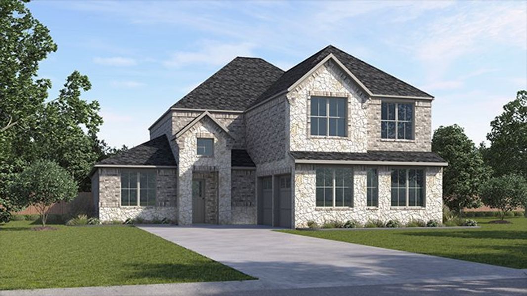 Front exterior of a home in the Peachtree Meadows community, located in Rockwall, TX (Image 3).