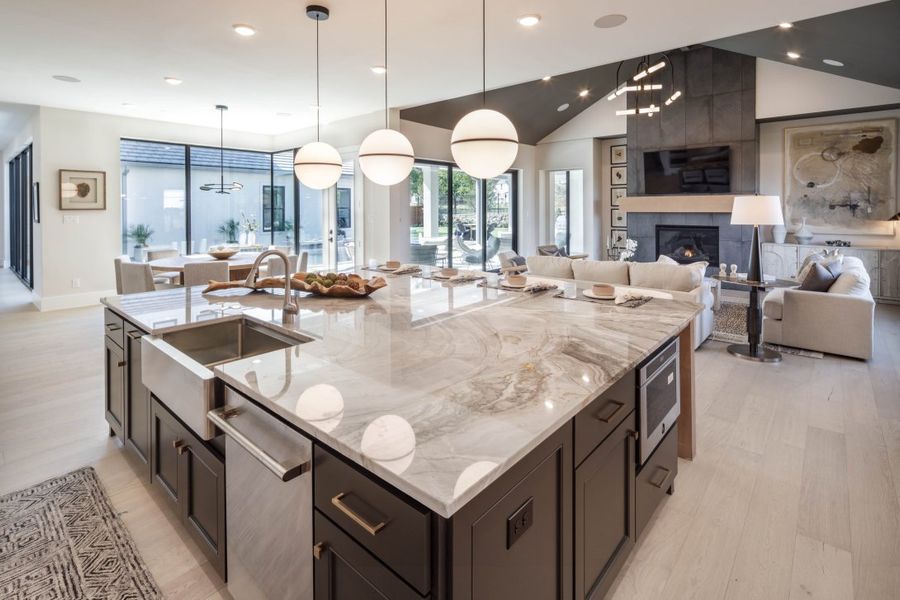 Furnished interior in a model home at Windsong Ranch in Prosper (Image 11).