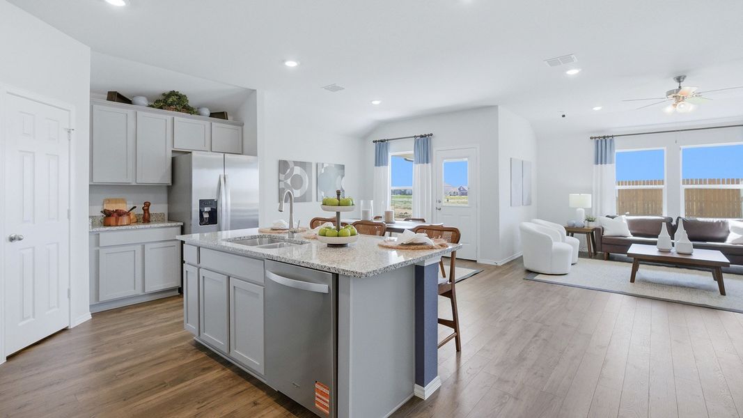 Furnished interior in a model home at Eagles Landing in Waco (Image 7).