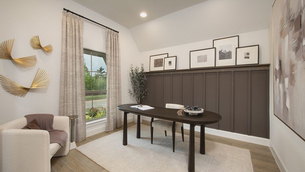 Furnished interior in a model home at Kresston 50' in Montgomery (Image 4). Furnished interior in a model home at Kresston 50' in Montgomery (Image 4).