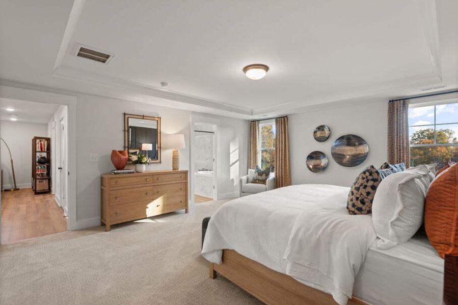 Furnished interior in a model home at Fiddler's Ridge in Advance (Image 34).