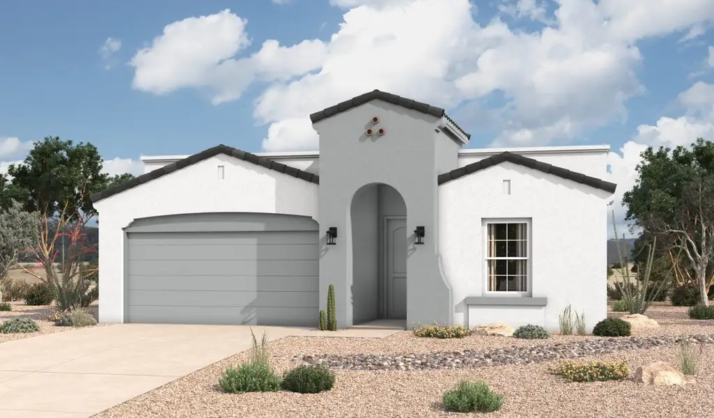 Front exterior of a home in the Paseo Del Este community, located in El Paso, TX (Image 3).