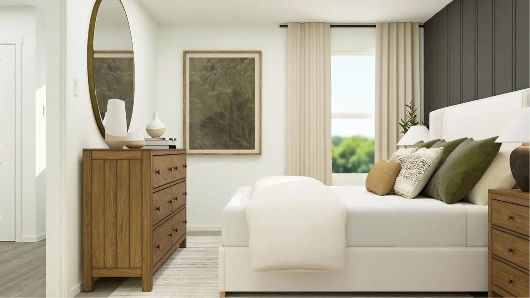 Furnished interior in a model home at Winfield Park: Belmar in Hutto (Image 3).