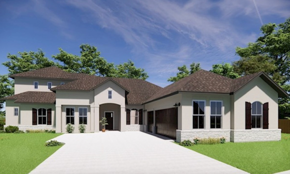 Front exterior of a home in the Highland Estates community, located in San Antonio, TX (Image 13).
