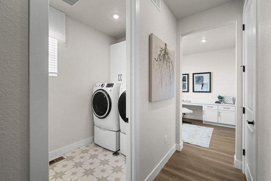 Furnished interior in a model home at Trumark Homes at Tanterra in Parker (Image 47).
