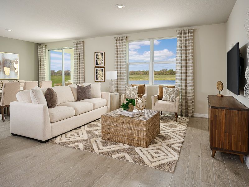 Great Room modeled at Magnolia Bay.