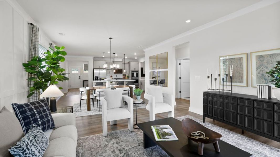 Furnished interior in a model home at Sycamore Cove in Woodruff (Image 54).
