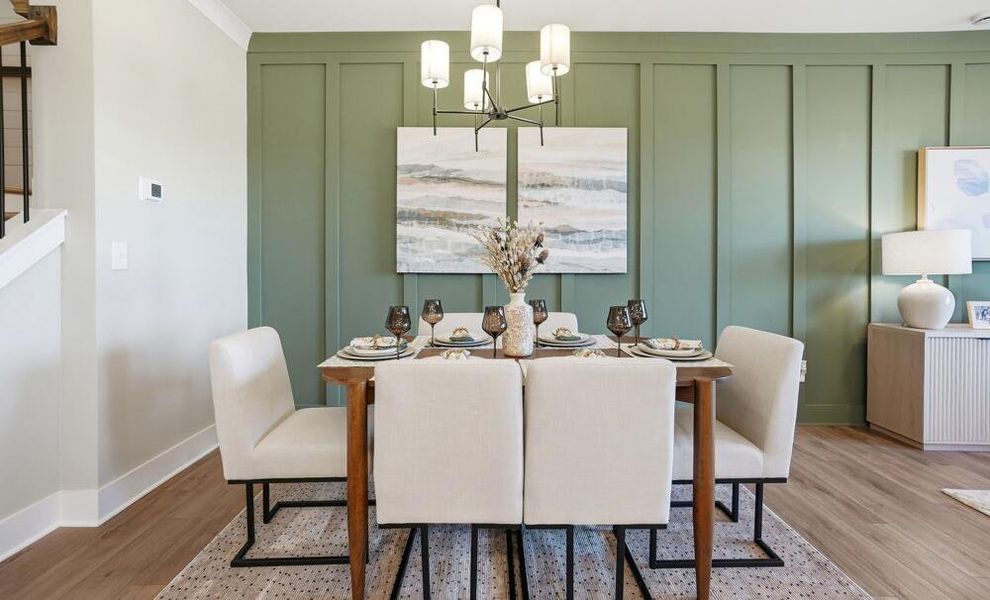 Furnished interior in a model home at Blythe Mill Townhomes in Waxhaw (Image 42). Furnished interior in a model home at Blythe Mill Townhomes in Waxhaw (Image 42).