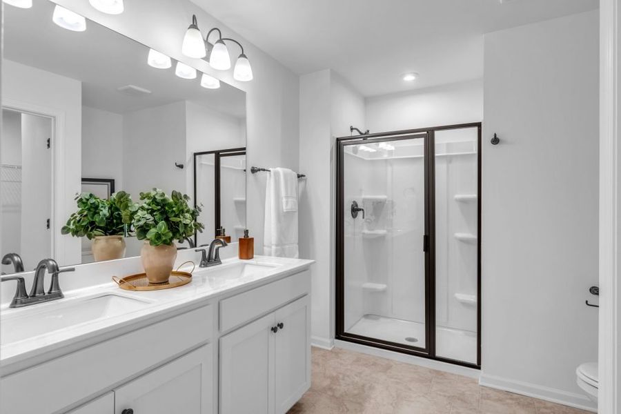 Furnished interior in a model home at The View at Groover's Lake in Lithia Springs (Image 19).