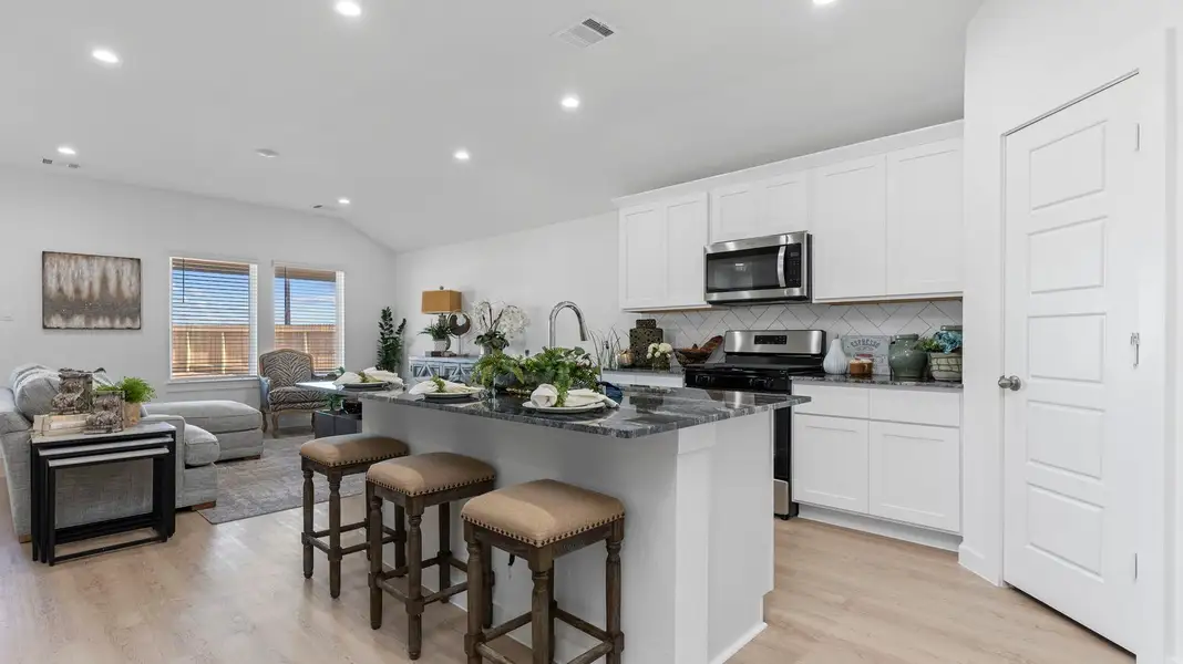 Furnished interior in a model home at Caldwell Crossing in Iowa Colony (Image 3). Furnished interior in a model home at Caldwell Crossing in Iowa Colony (Image 3).