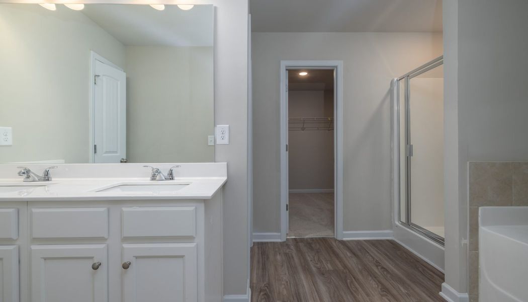 Furnished interior in a model home at Turtle Creek Villas in Winder (Image 22). Furnished interior in a model home at Turtle Creek Villas in Winder (Image 22).