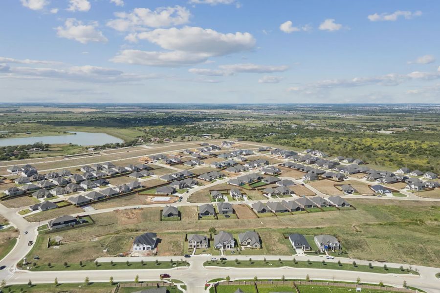 Aerial view of the Westside Preserve community in Midlothian, TX, showing layout and nearby surroundings (Image 12). Aerial view of the Westside Preserve community in Midlothian, TX, showing layout and nearby surroundings (Image 12).