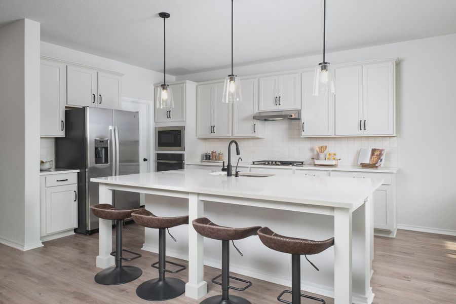 Furnished interior in a model home at Cordova Trails in Seguin (Image 8).