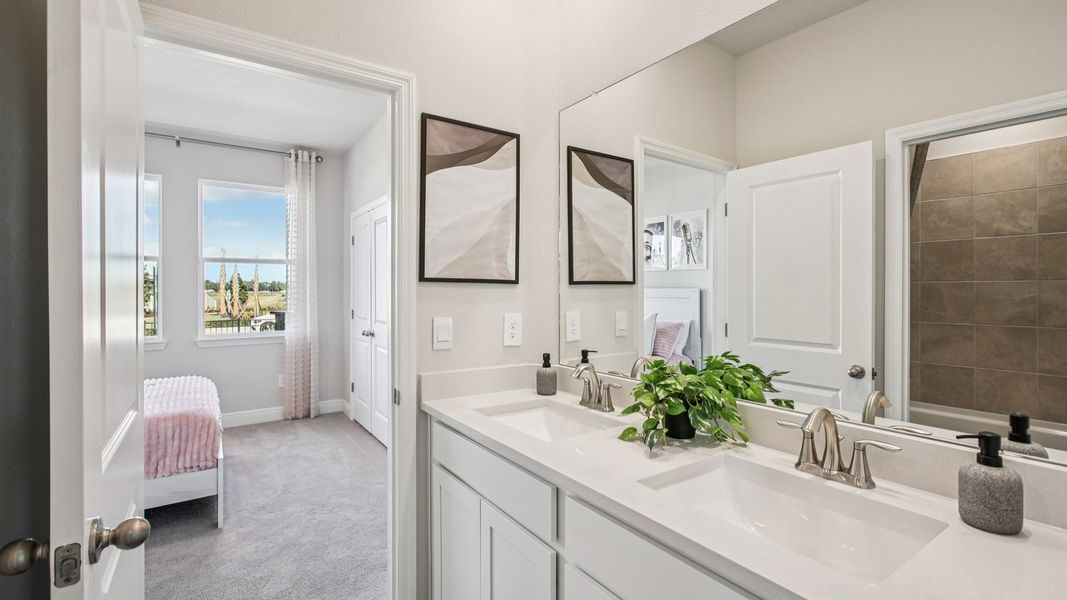 Furnished interior in a model home at Farm at Varrea in Plant City (Image 59).