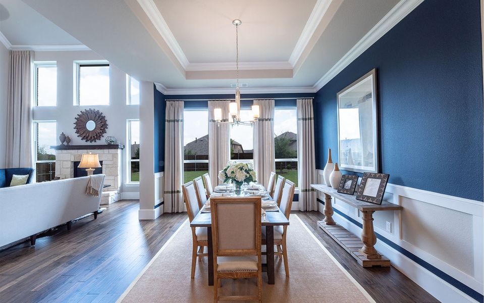 Furnished interior in a model home at High Park Hill in Arrington (Image 8).